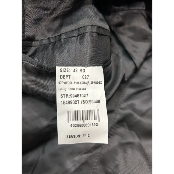 Brooks Brothers Blazer Men 42R Gray 346 Stretch Wool Regular Fit Sport Jacket - Picture 7 of 10